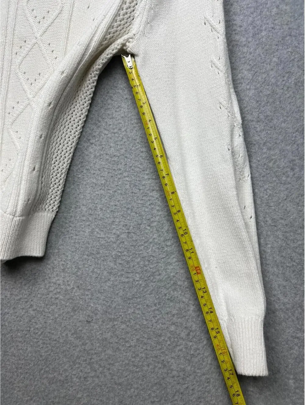 J Crew Knit Cable Pullover Sweater Womens M Classic Casual Simple White
